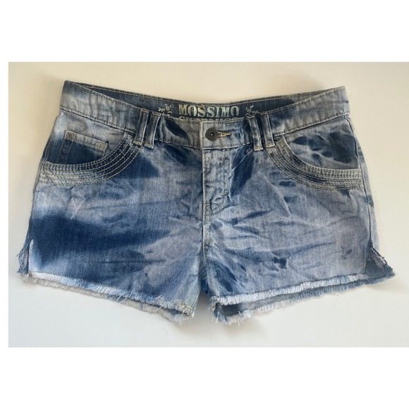 Mossimo Cut Off Denim Shorts -2010 -Blue Jeans Shorts Size 9 Shorties Raw Hem - Picture 1 of 14